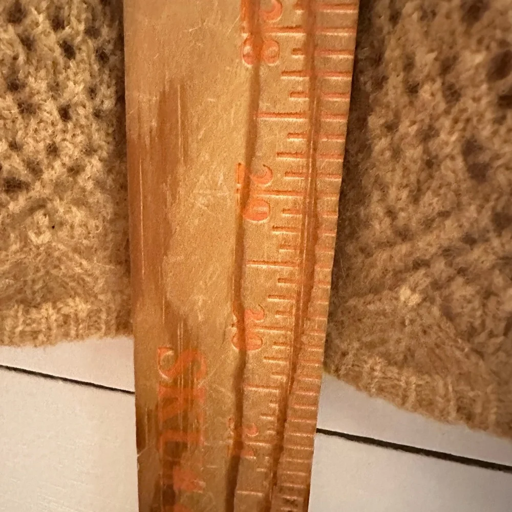 ANTHROPOLOGY L LIA MOLLY mixed print double button boho wool-cotton sweater - Picture 11 of 15